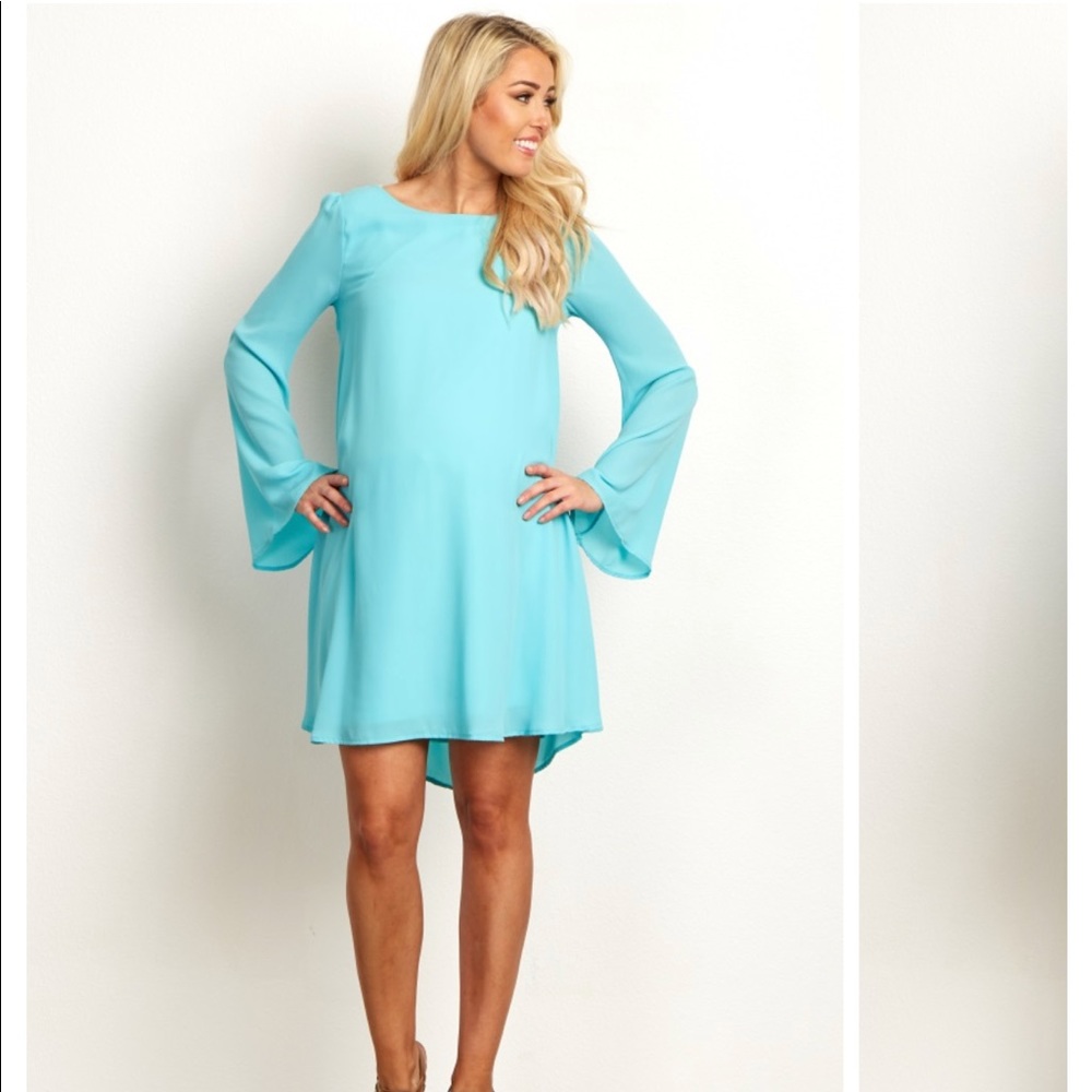 PinkBlush bell sleeve maternity dress